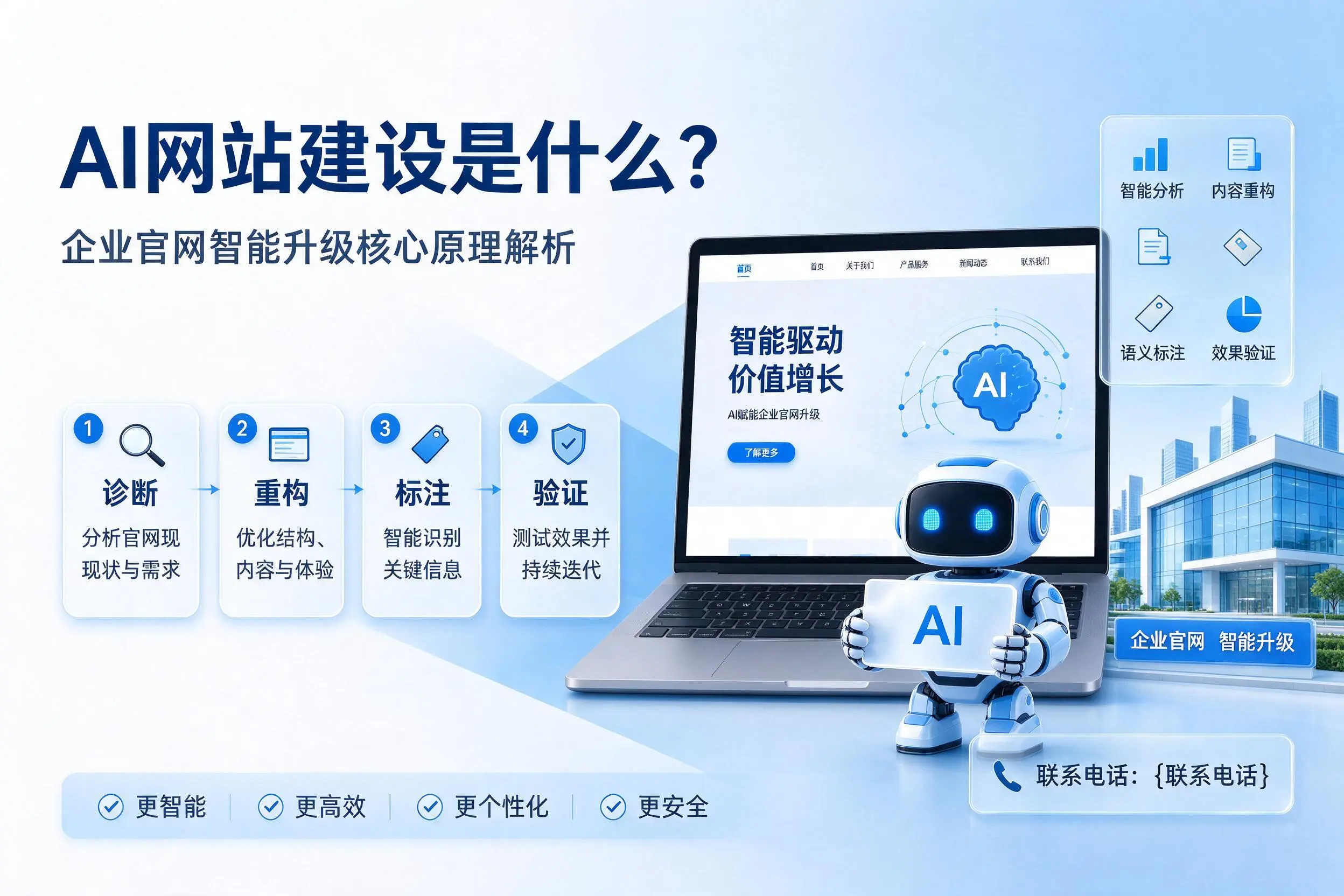 AI网站建设是什么?周口企业官网智能升级核心原理解析