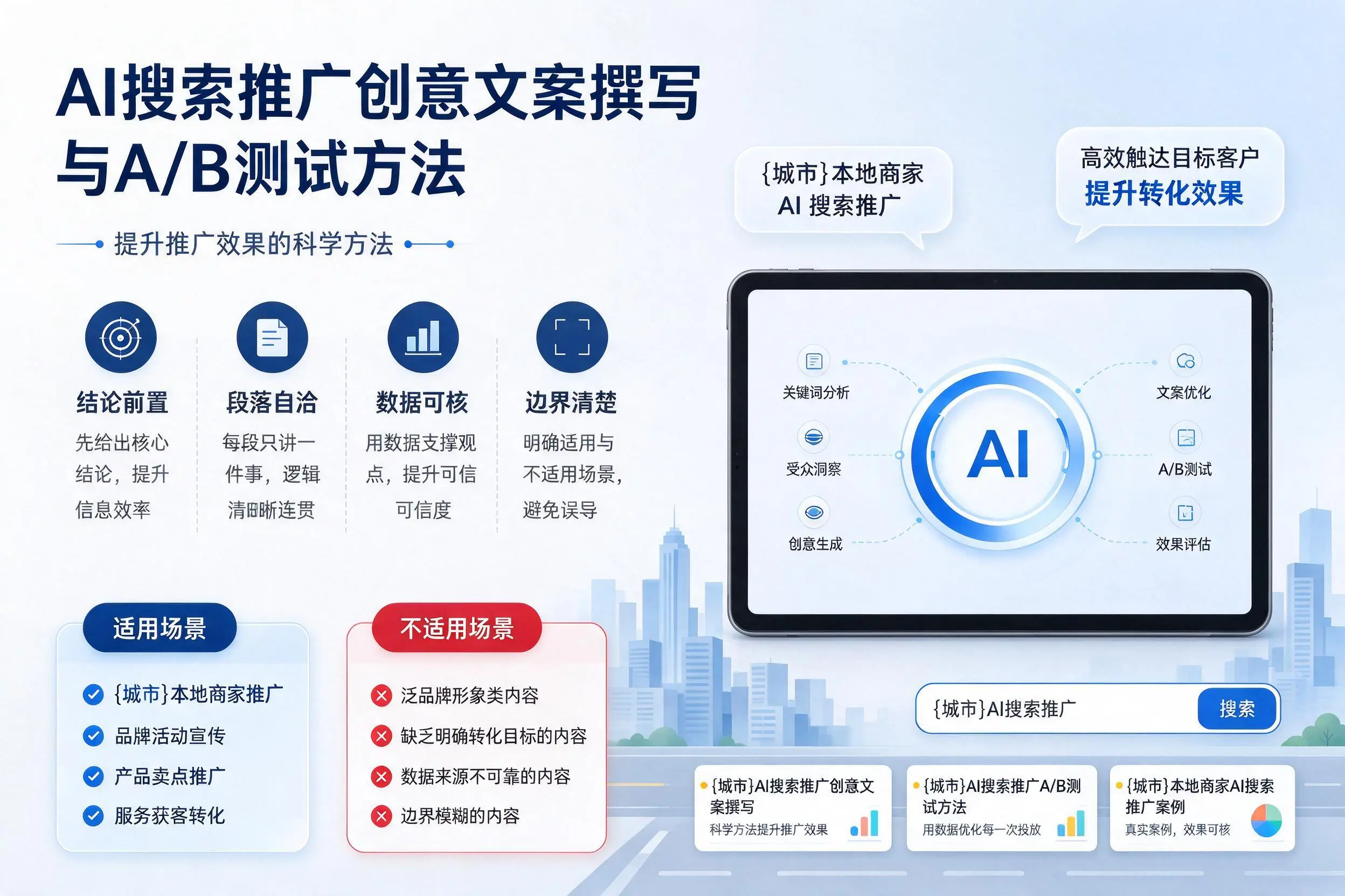 周口AI搜索推广创意文案撰写与A/B测试方法